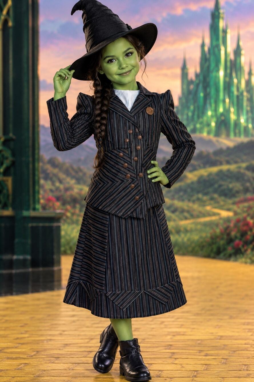 NWT! Girls Wicked Elphaba Shiz Costume Disguise Exclusive - Size M 7/8